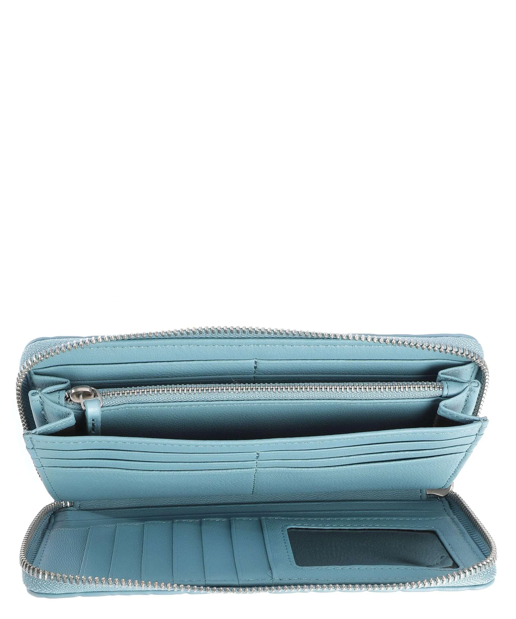  Liebeskind Gigi Waxy Croco Portafoglio pelle in rilievo blu  