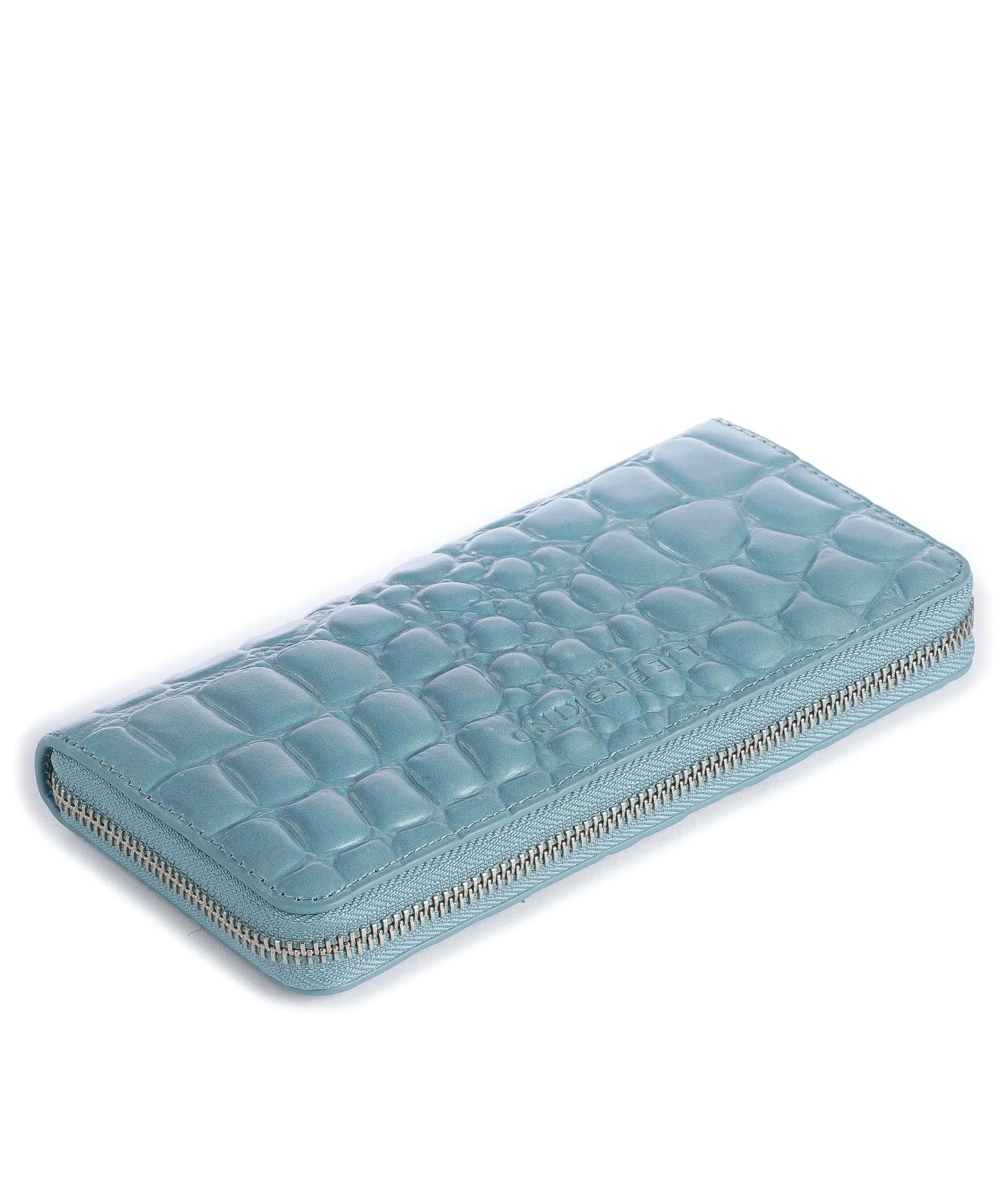  Liebeskind Gigi Waxy Croco Portafoglio pelle in rilievo blu  
