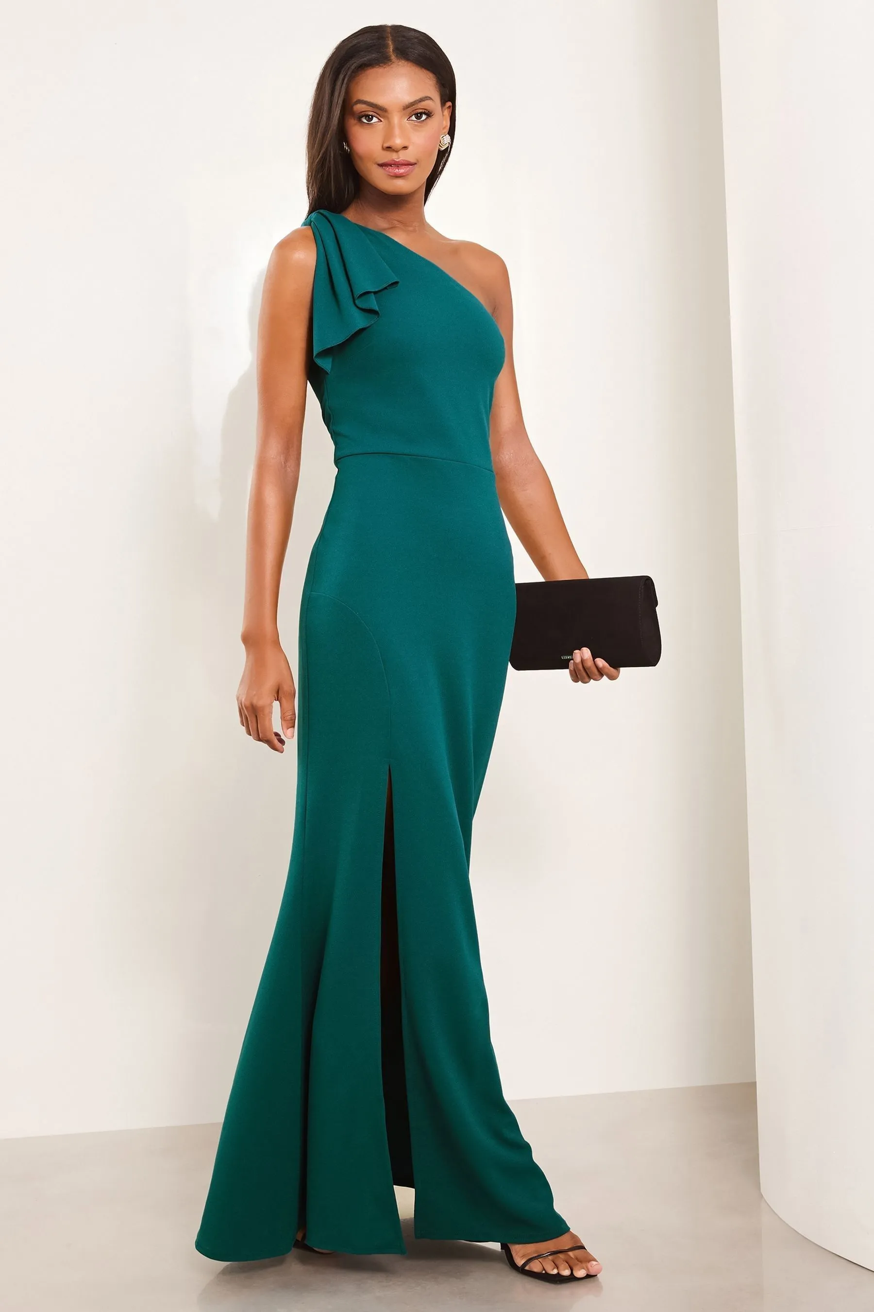 Lipsy Monospalla Farfallino Dettaglio Maxi Vestito    
