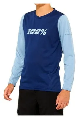 Maglia manica lunga Ridecamp Blue 100% bambino