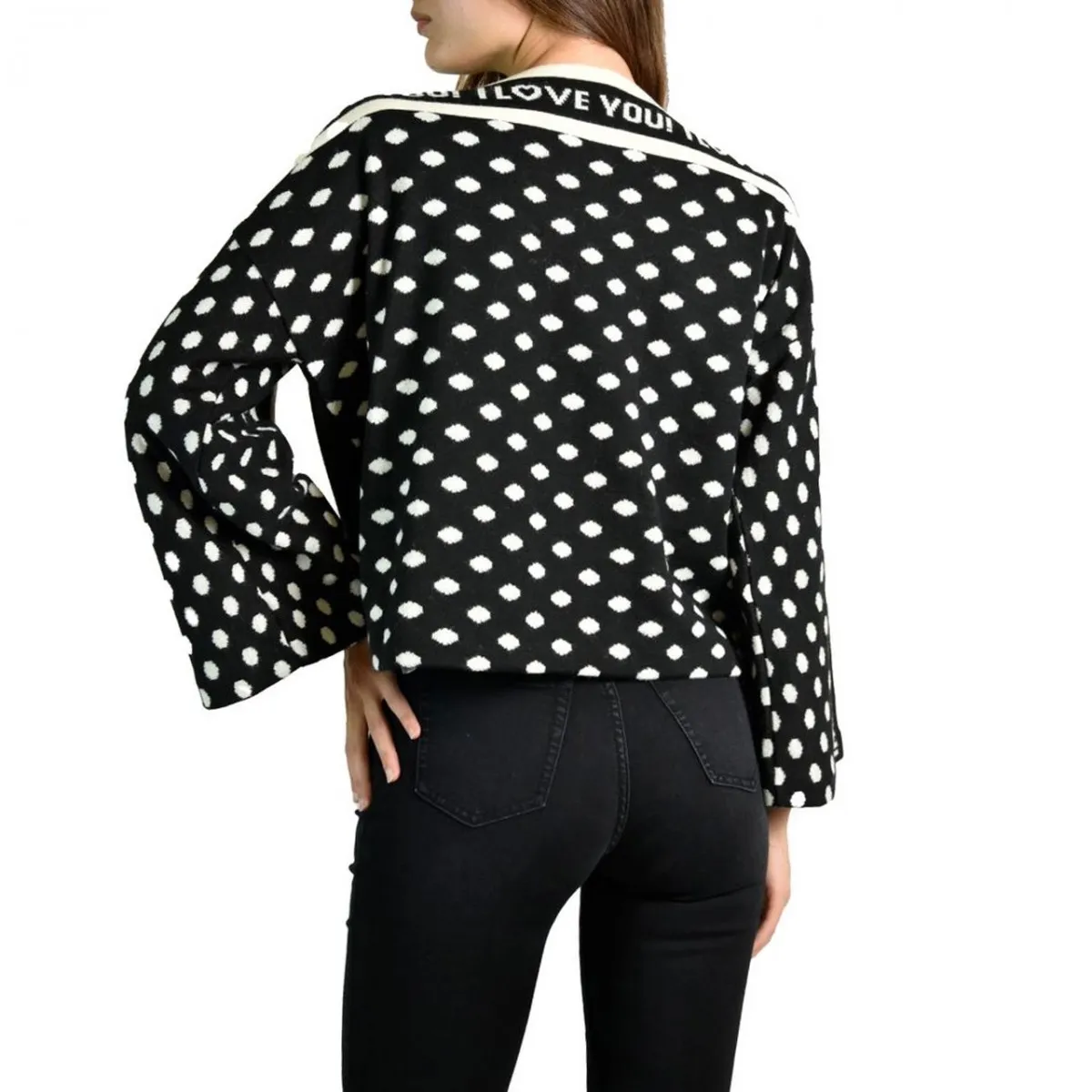 Maglione Con Stampa Floreale, Nero