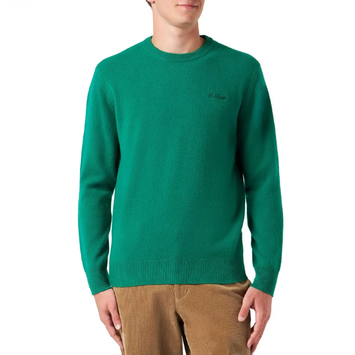 Maglione Heron Con Ricamo Verde