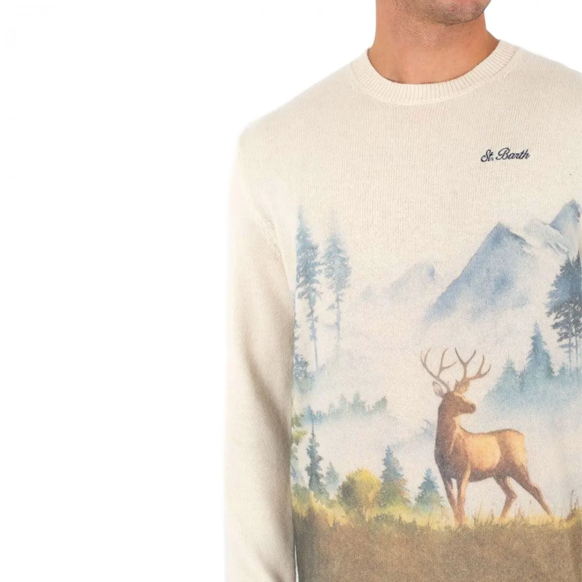 Maglione Heron Con Stampa Woodland