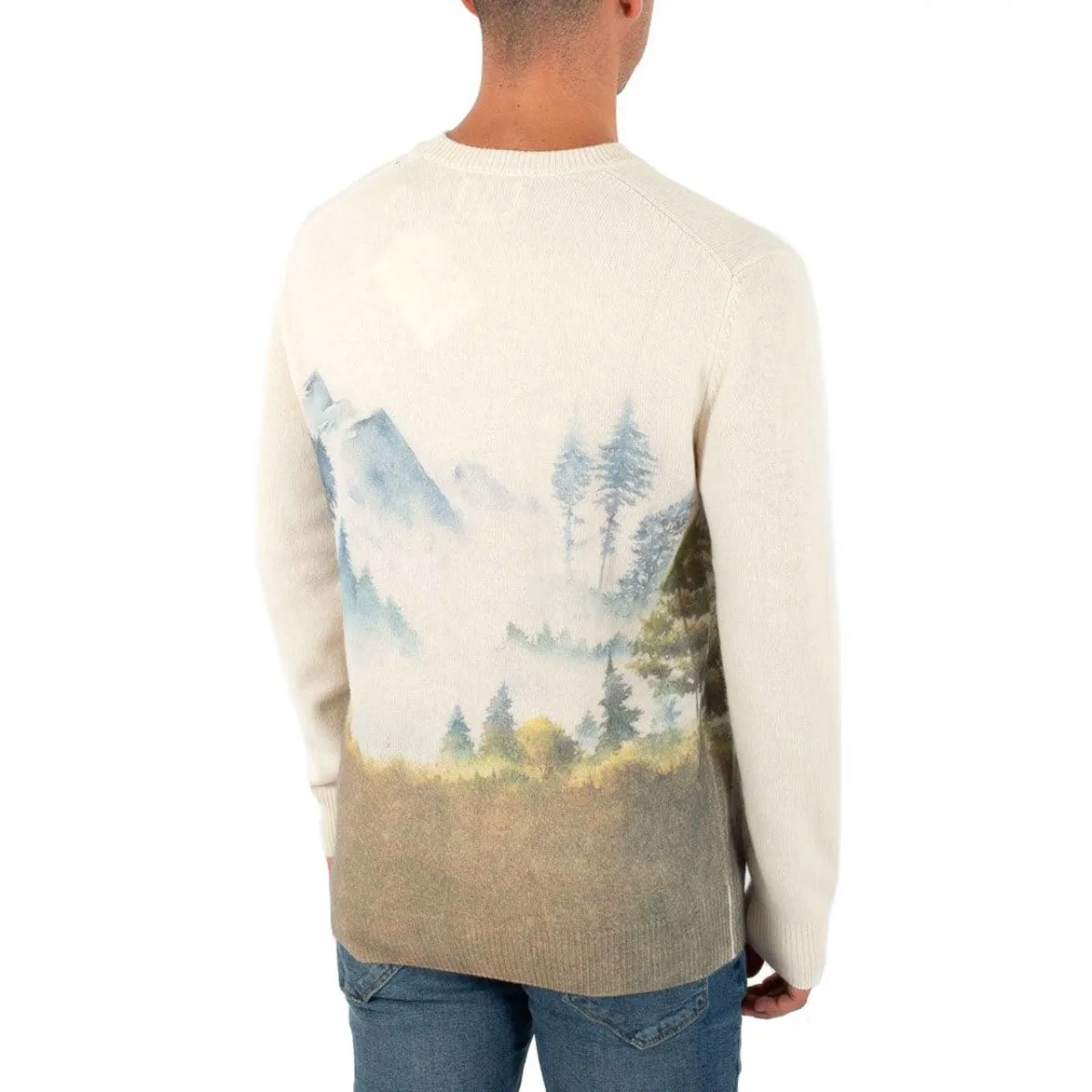 Maglione Heron Con Stampa Woodland