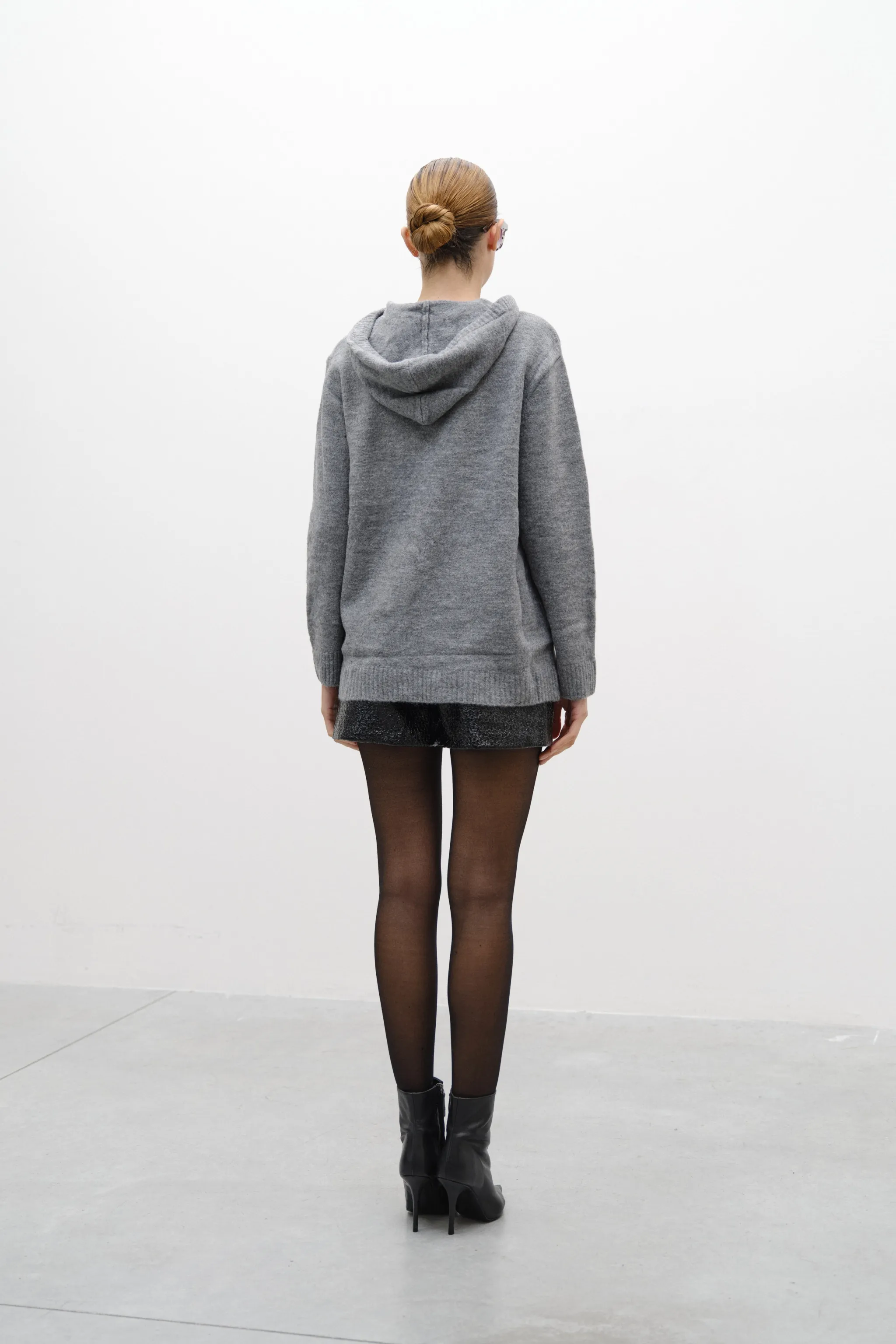 MAGLIONE MISTO LANA CON CAPPUCCIO