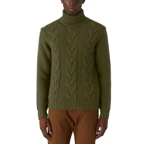 Maglione Virgil Braid Green Blackish