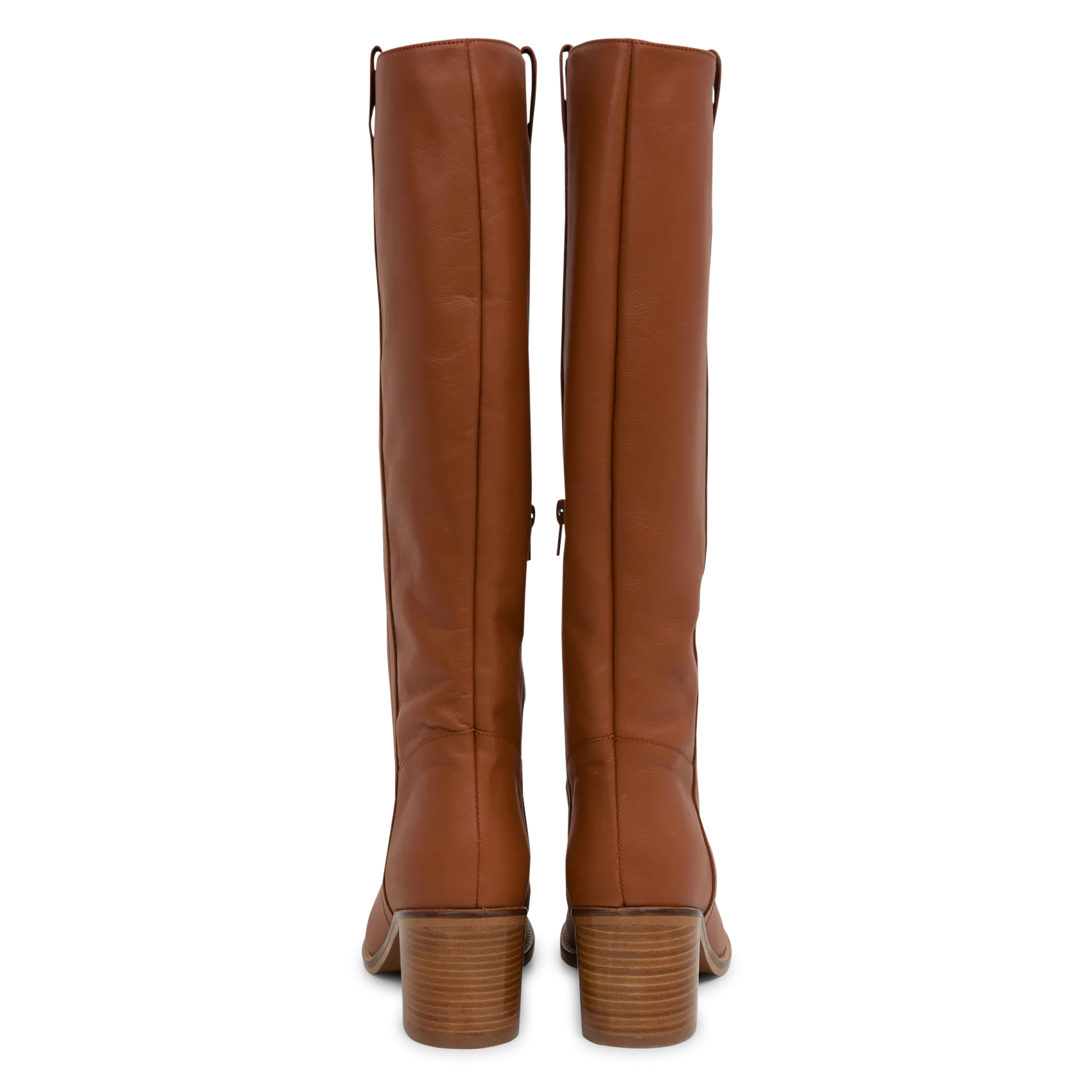  MAISON 123   RUDDY - Stivali alti con tacco in pelle | Beige