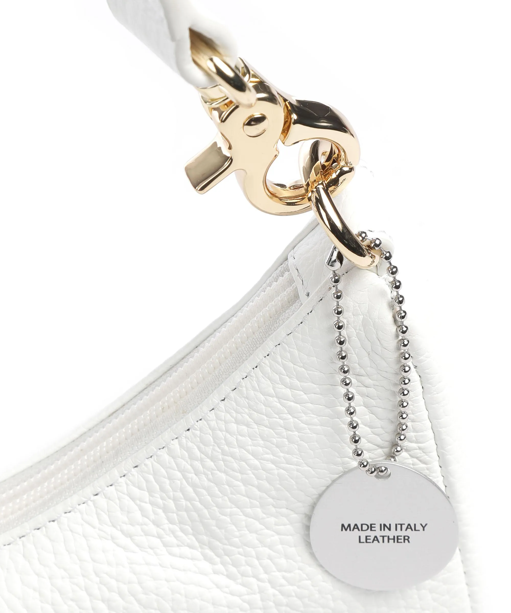  Mandarina Duck Mellow Leather Borsa a spalla pelle di vitello grana bianco  