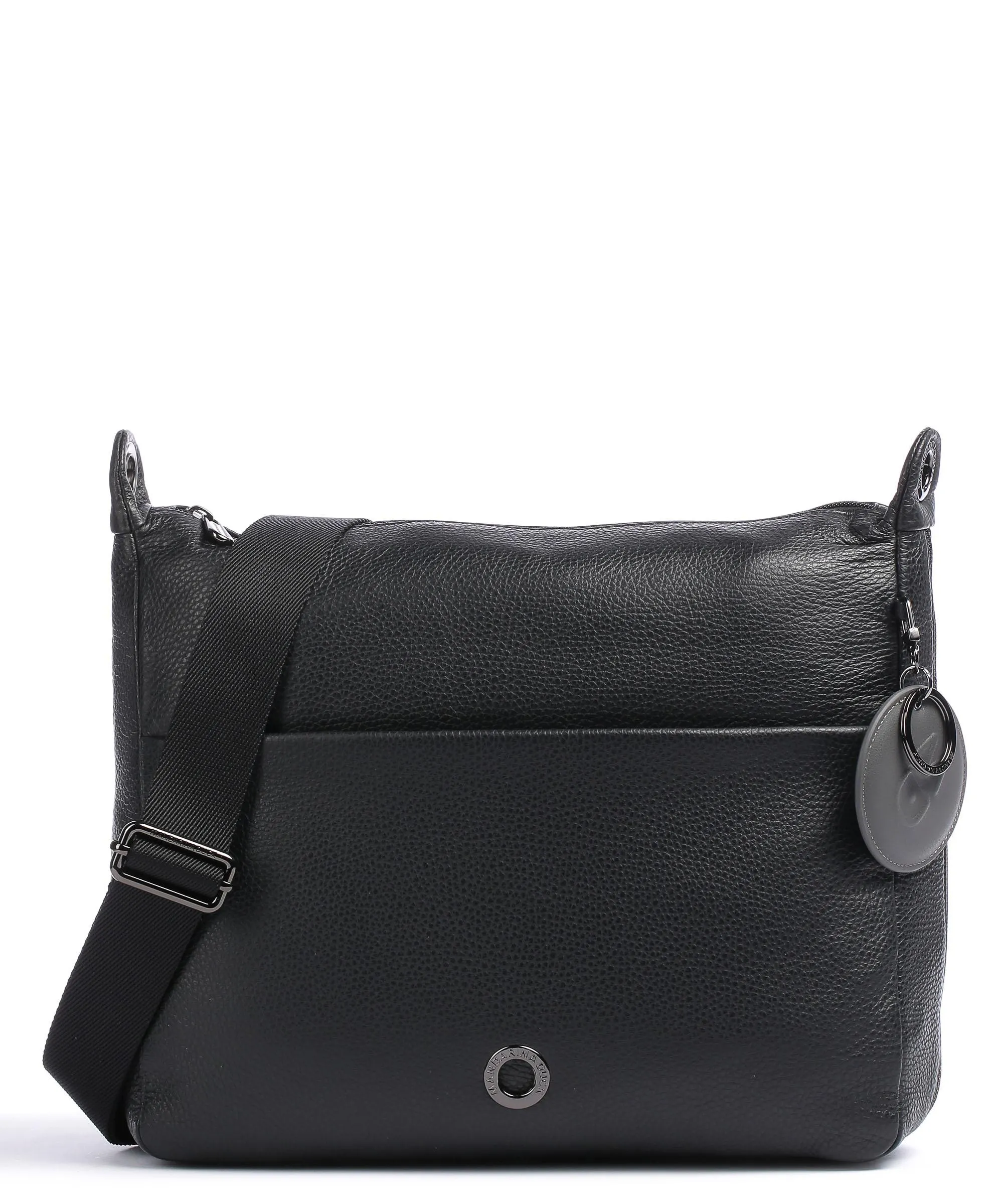  Mandarina Duck Mellow Leather Borsa a spalla pelle di vitello grana nero  