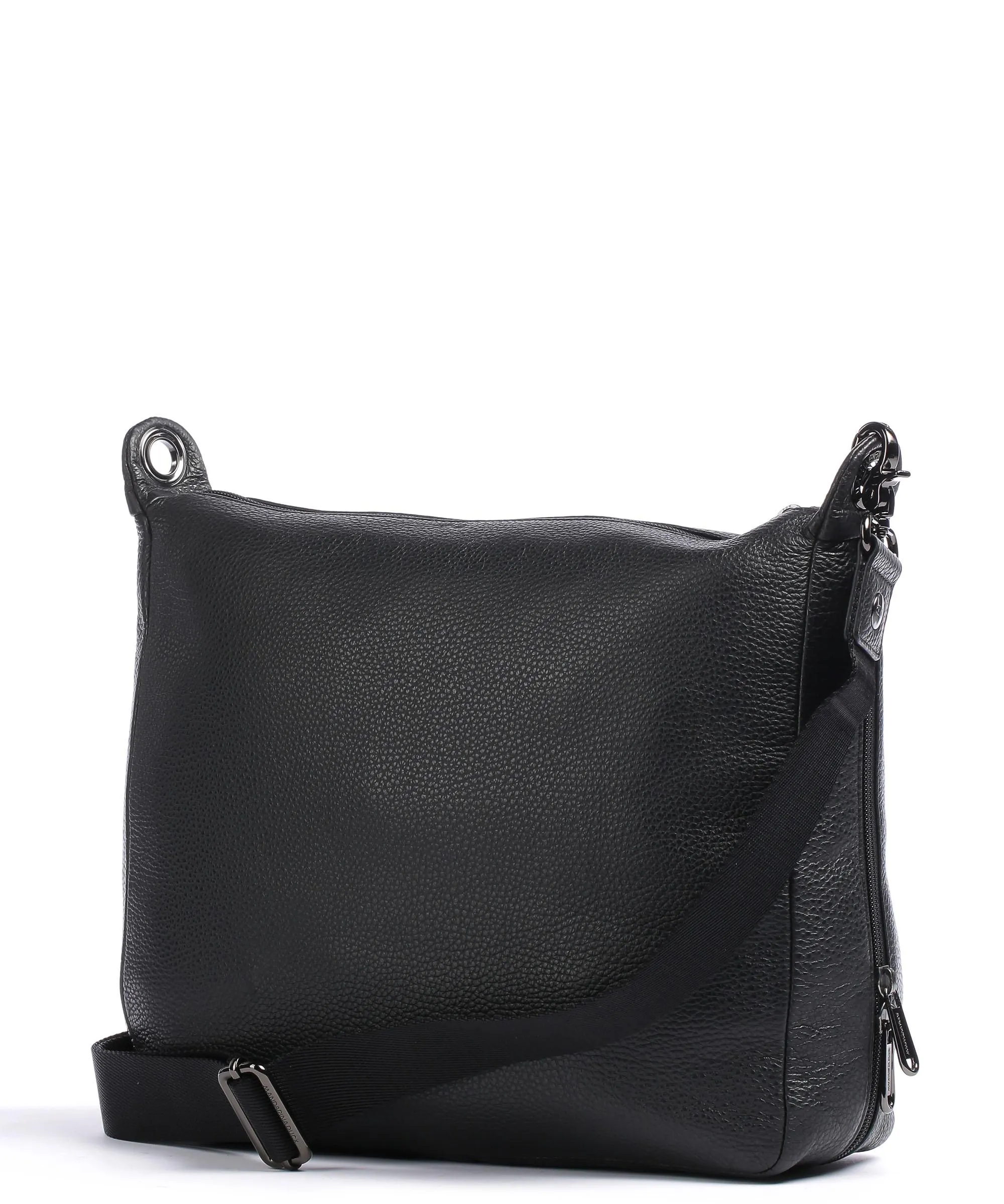  Mandarina Duck Mellow Leather Borsa a spalla pelle di vitello grana nero  