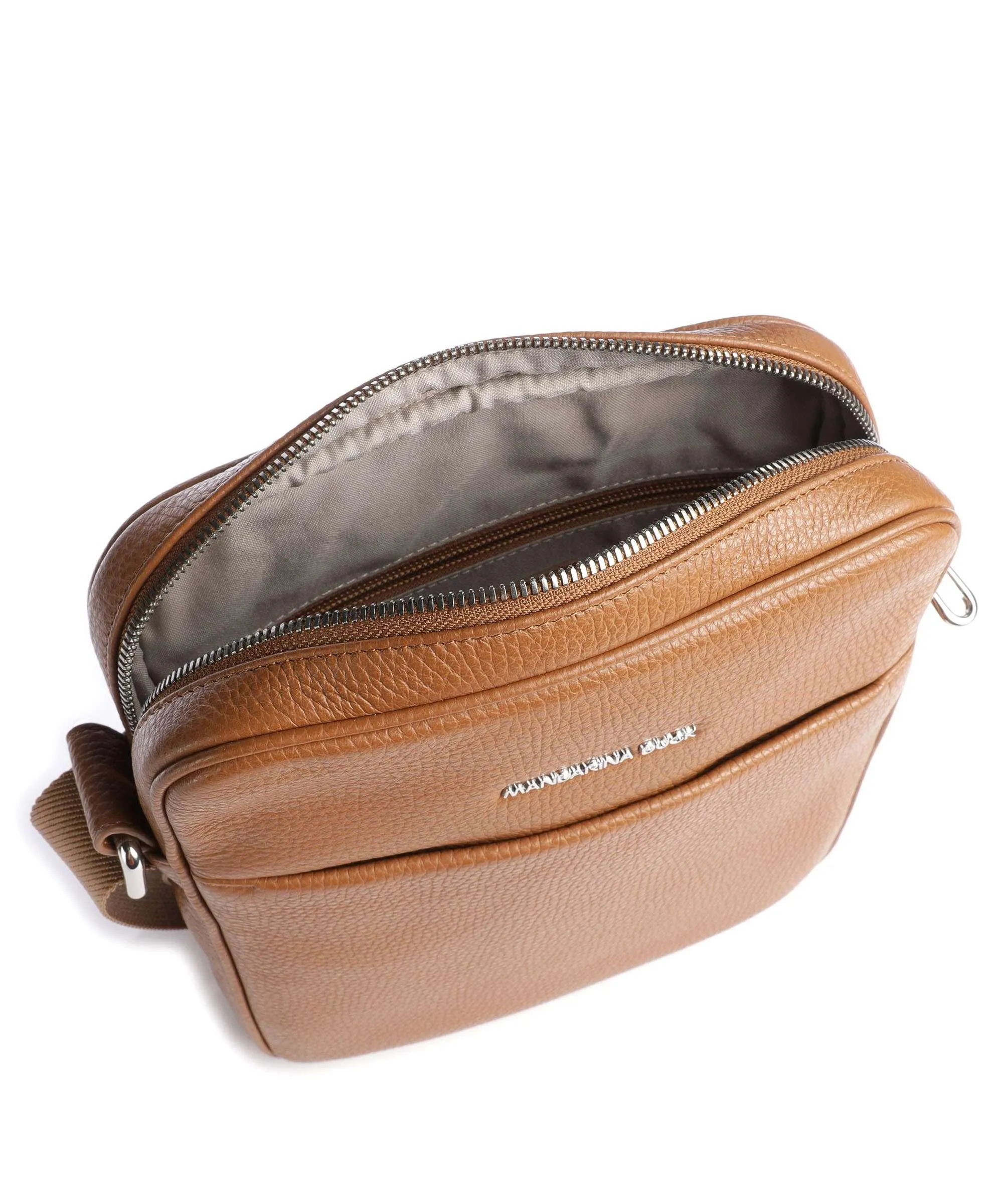  Mandarina Duck Mellow Urban Borsa a tracolla pelle di vitello grana marrone  