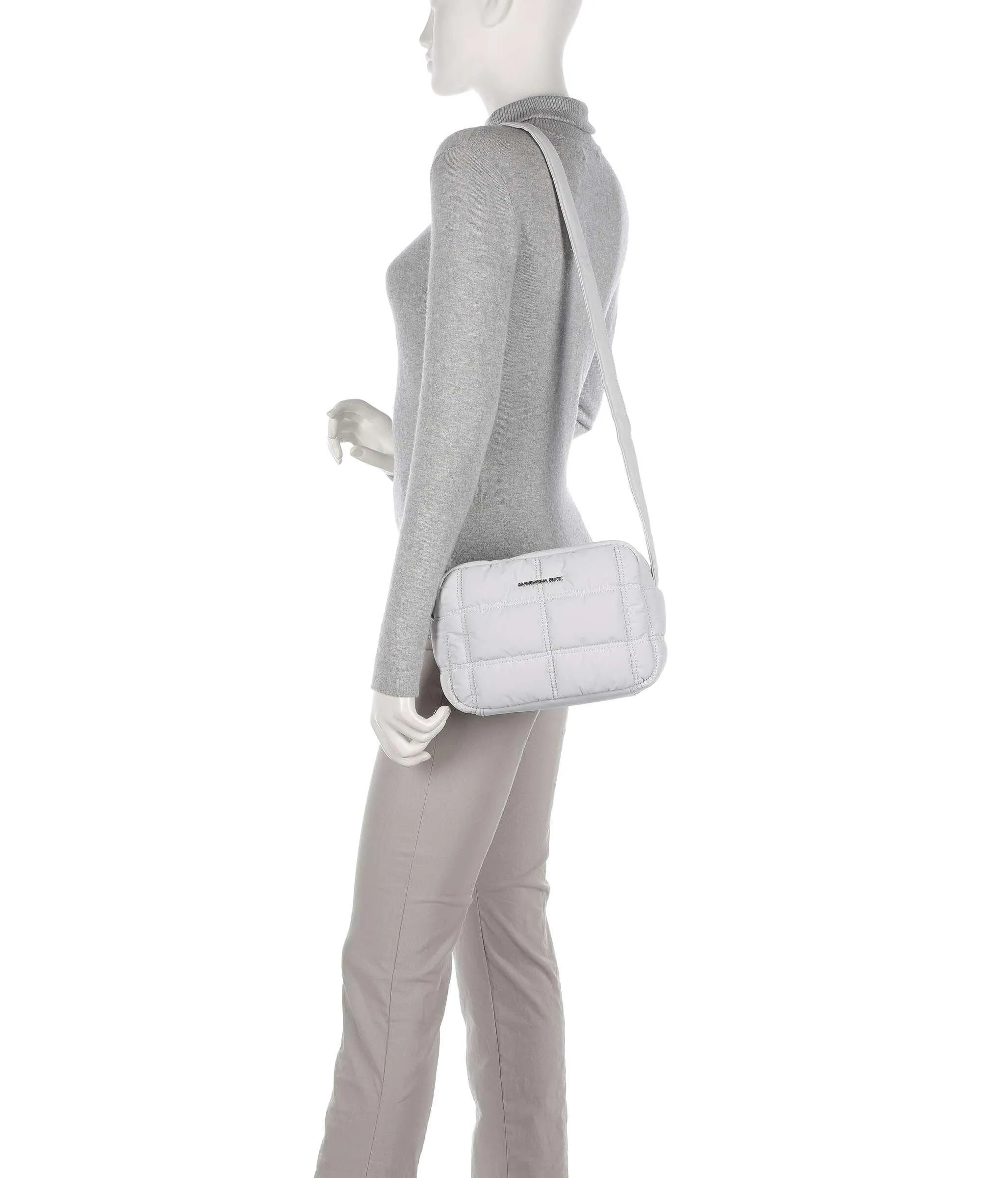  Mandarina Duck Pillow Dream Borsa a tracolla nylon grigio chiaro  