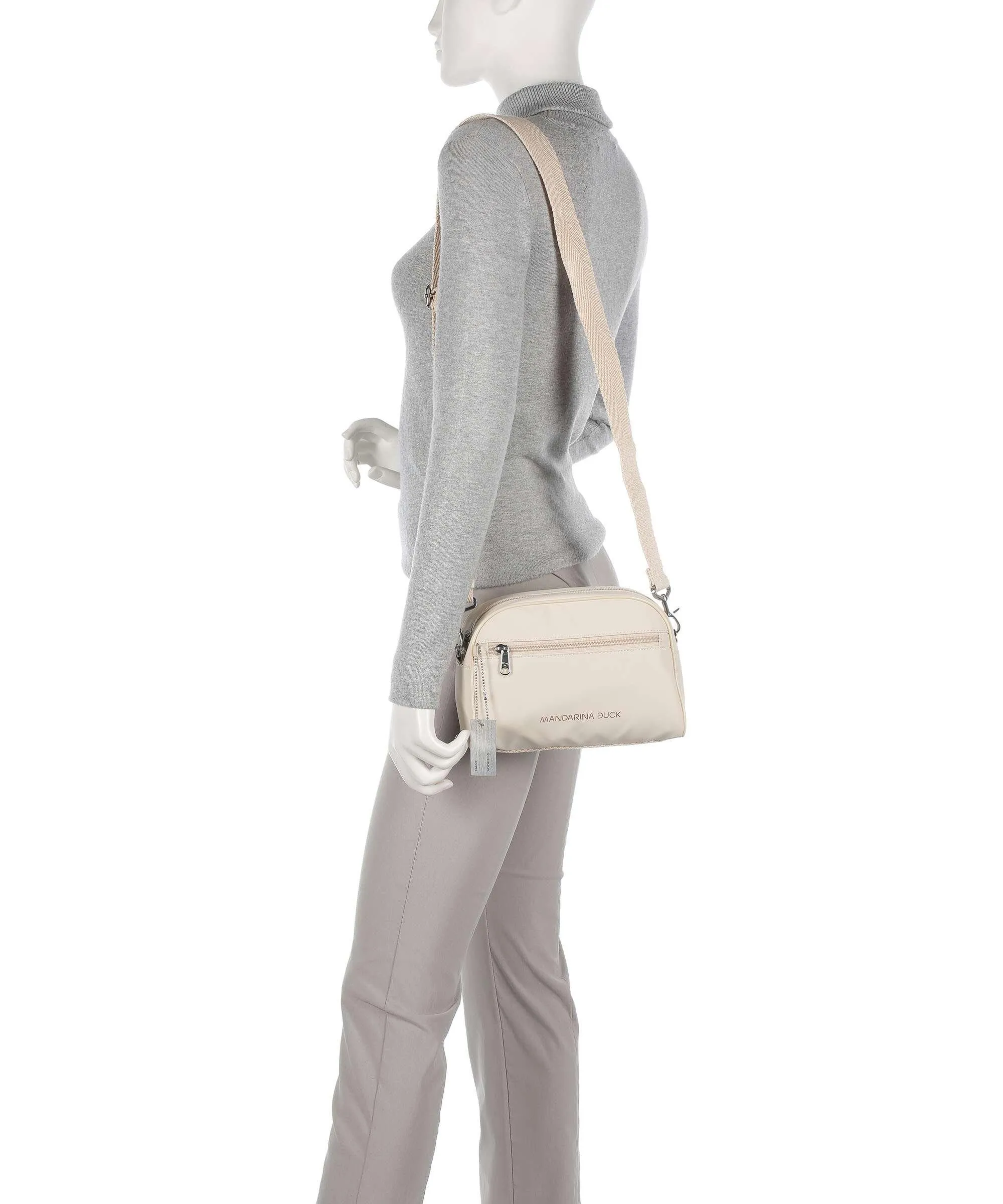  Mandarina Duck Utility Borsa a tracolla poliestere avorio  