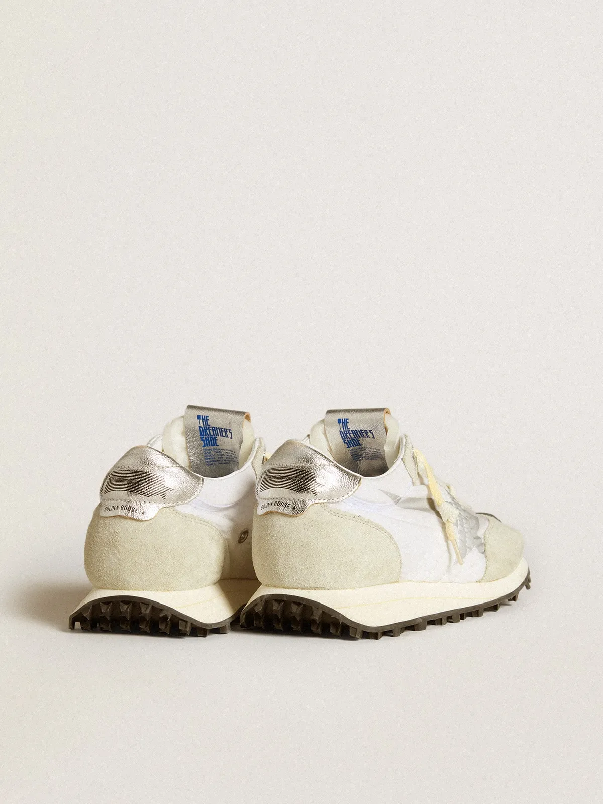 Marathon Donna con tomaia in nylon bianco e stella argento
