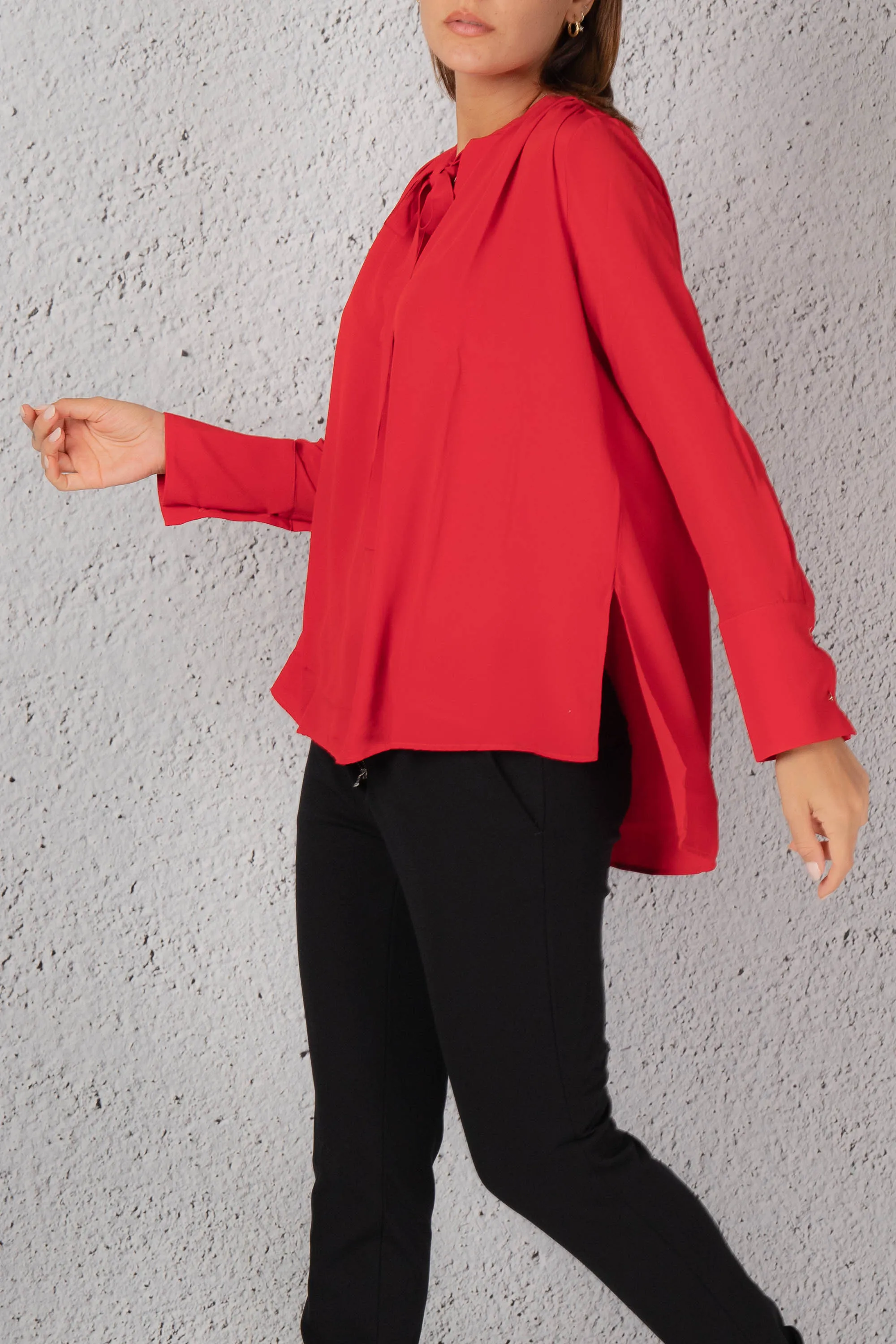 Mason's Camicia Con Fiocco Rosso Donna