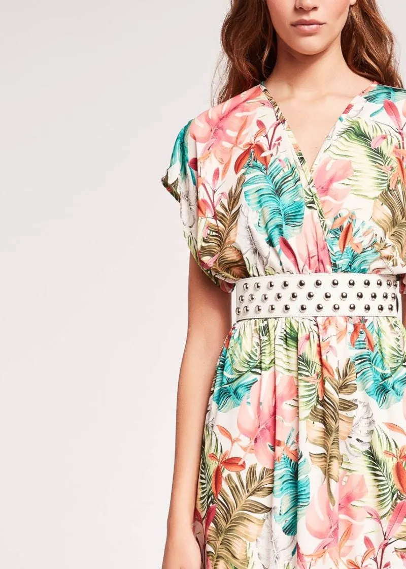 Maxi abito con stampa floreale