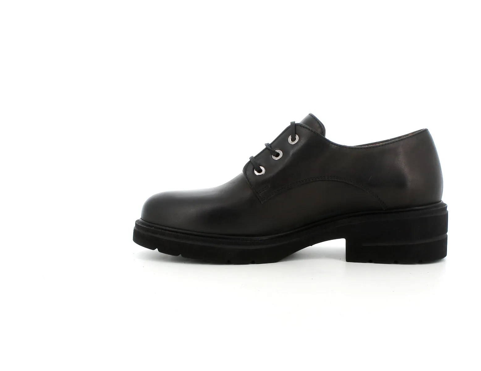Melluso donna derby con lacci in pelle