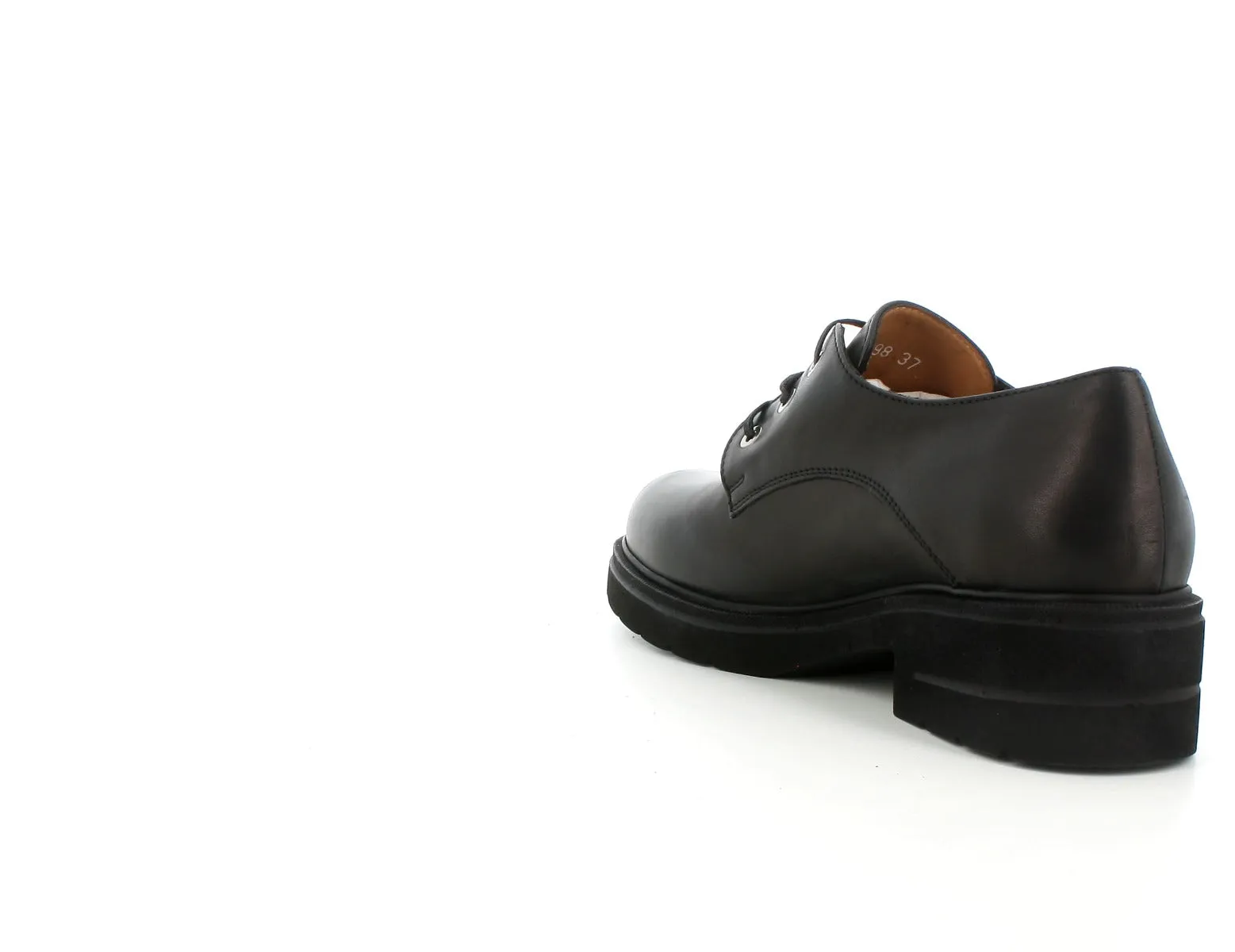 Melluso donna derby con lacci in pelle