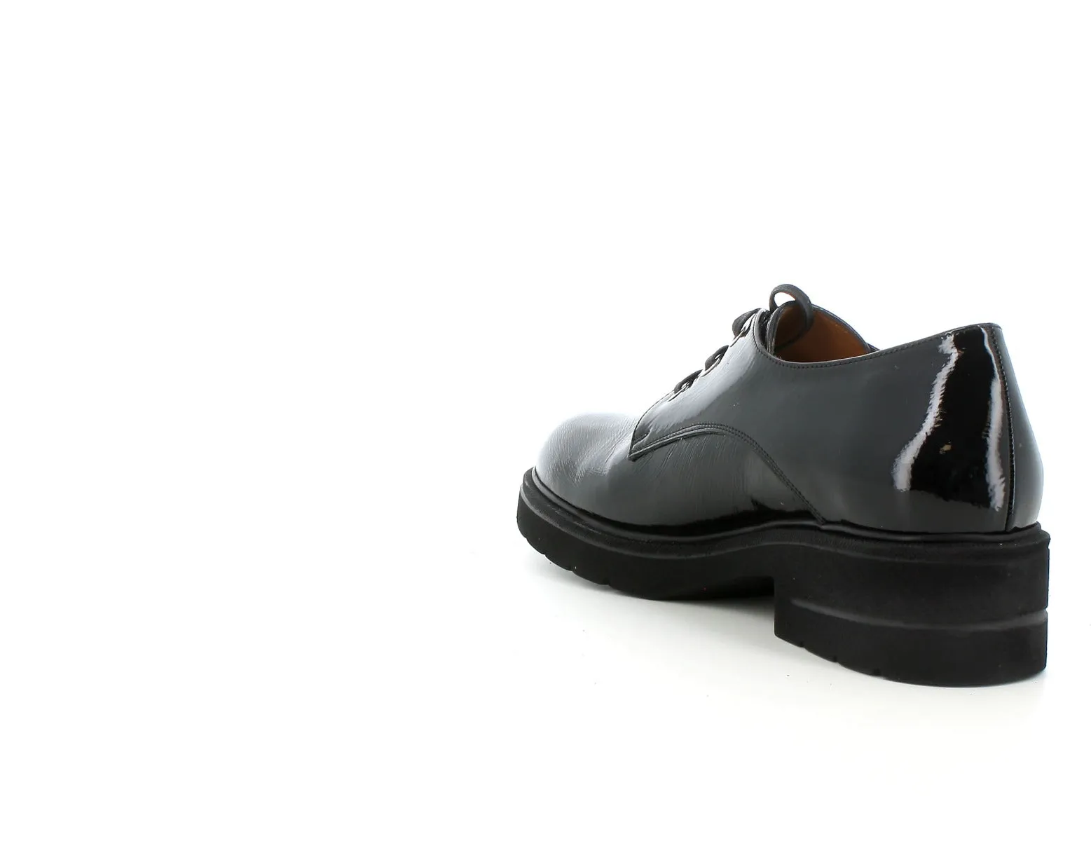 Melluso donna stringate derby in pelle lucida