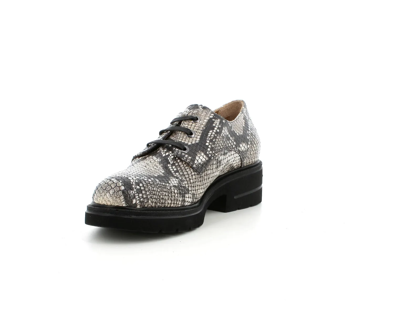 Melluso donna stringate derby in pelle stampata