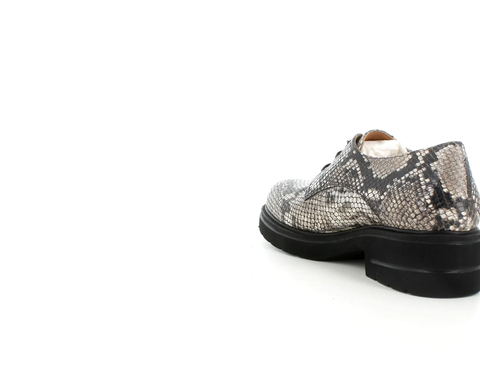 Melluso donna stringate derby in pelle stampata
