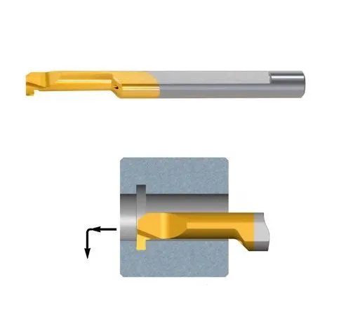 MGR7B2.0L22BMK Micro Bareno destro per scanalatura Tiny Tools Carmex in metallo duro BMK, fantina mobile