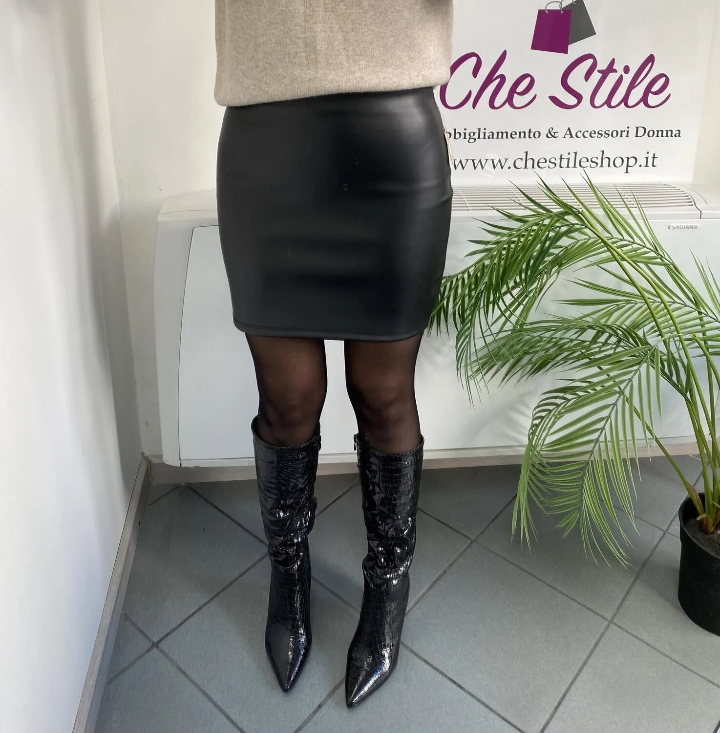 Mini gonna eco pelle