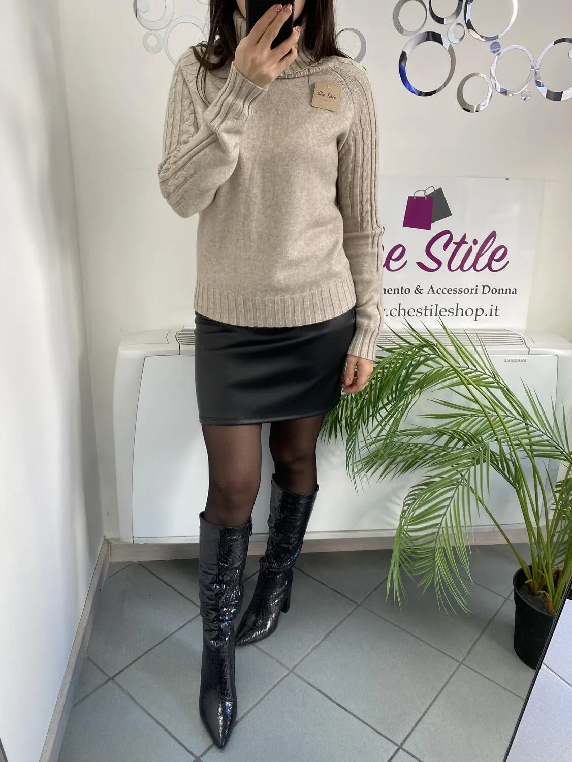 Mini gonna eco pelle