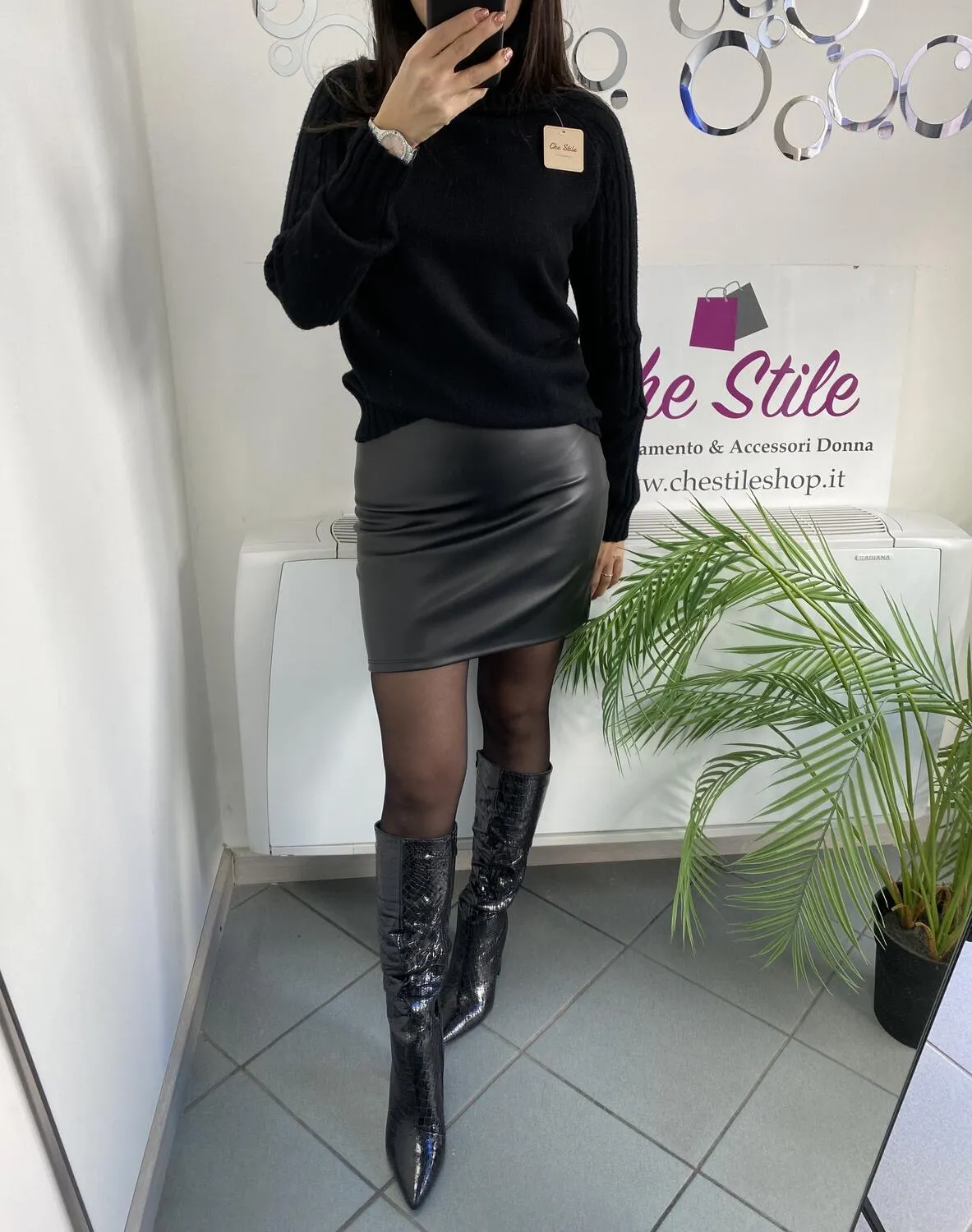 Mini gonna eco pelle
