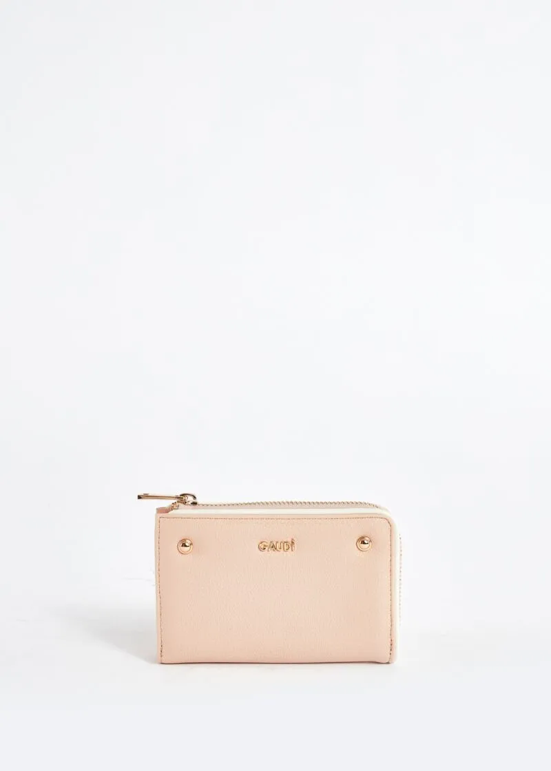 Mini portafoglio con chiusura zip around