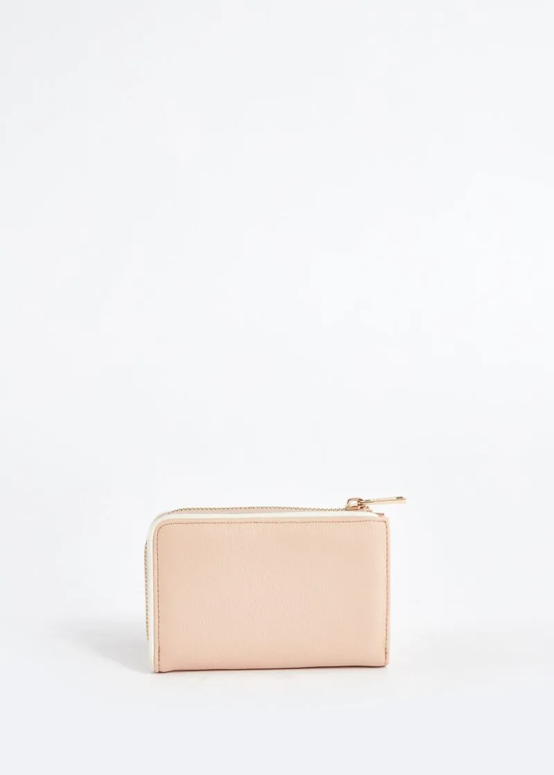 Mini portafoglio con chiusura zip around