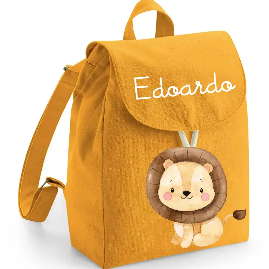 Mini Zaino in cotone Leone Cucciolo
