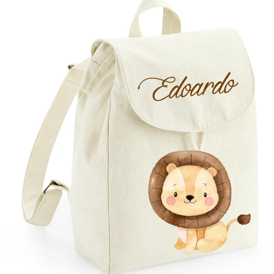 Mini Zaino in cotone Leone Cucciolo