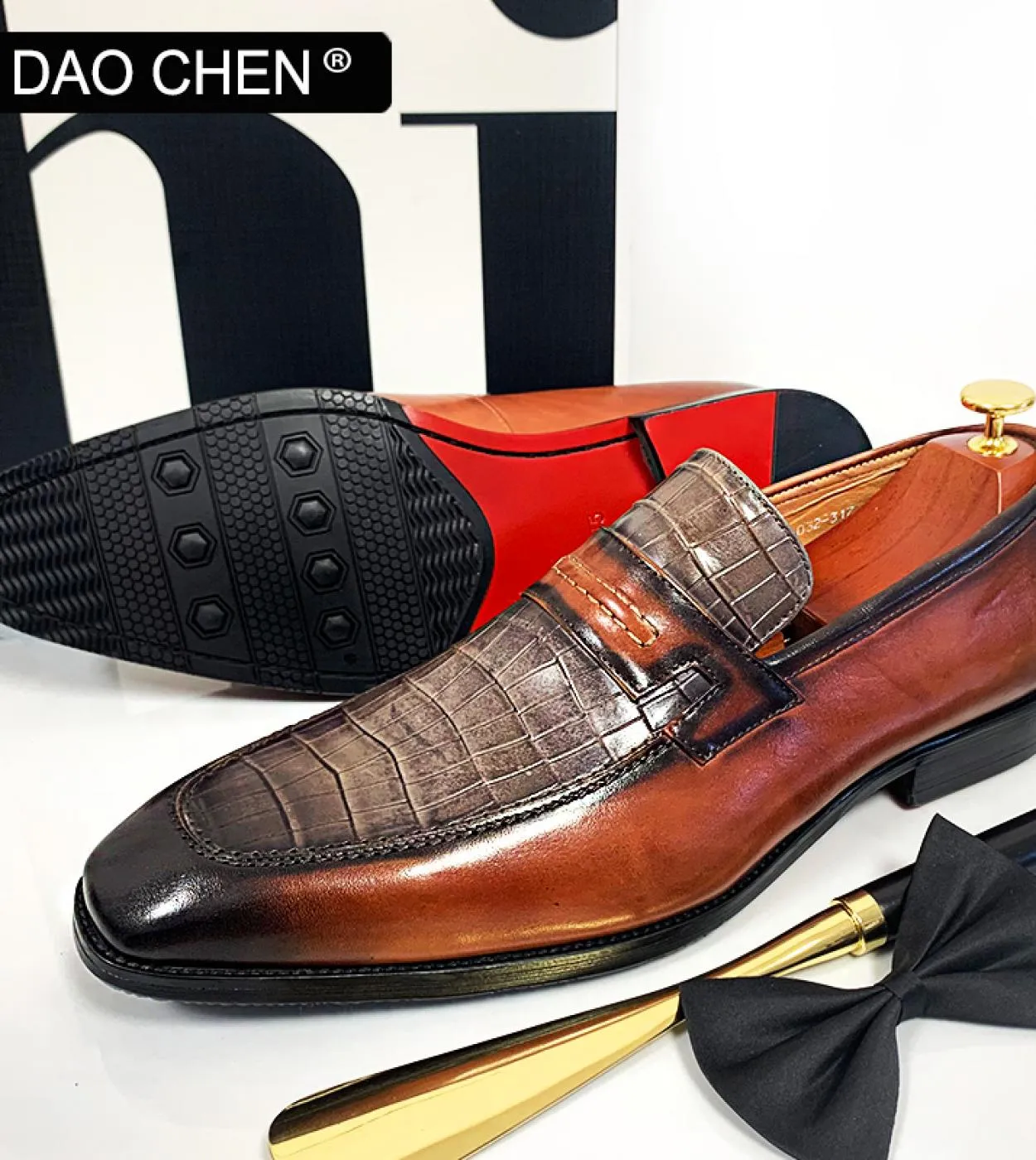 Mocassini da uomo in pelle originali Scarpe eleganti in pelle Mocassini casual da uomo Design di lusso