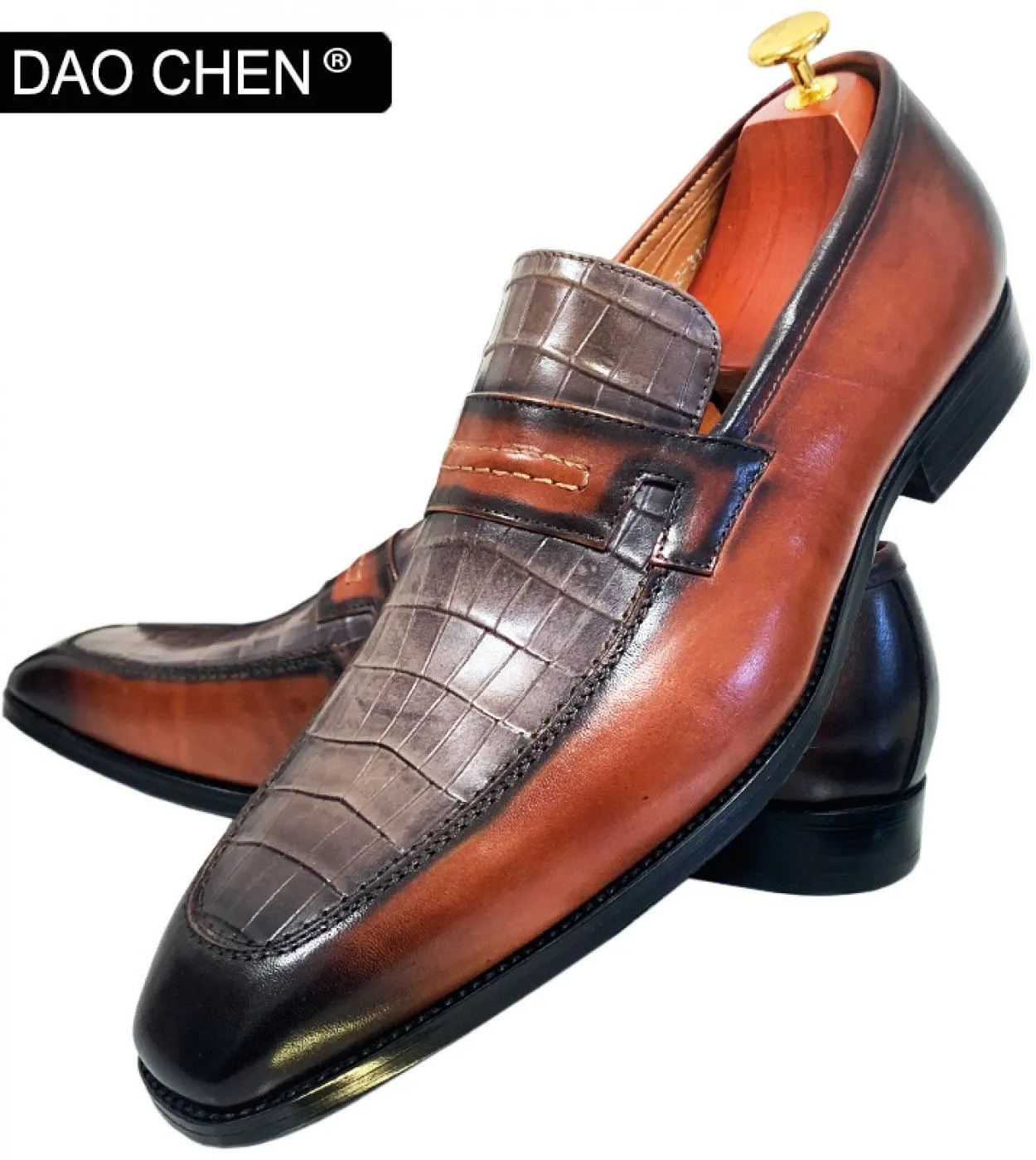 Mocassini da uomo in pelle originali Scarpe eleganti in pelle Mocassini casual da uomo Design di lusso