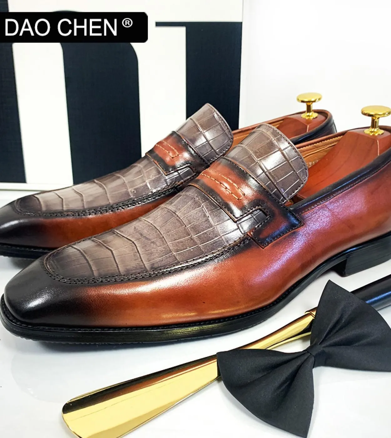 Mocassini da uomo in pelle originali Scarpe eleganti in pelle Mocassini casual da uomo Design di lusso