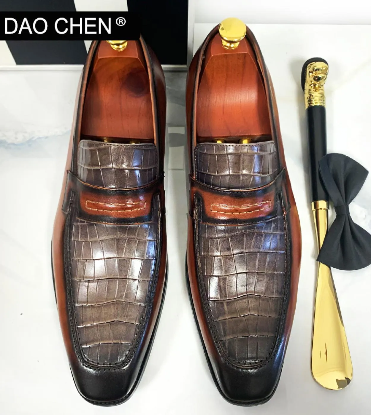 Mocassini da uomo in pelle originali Scarpe eleganti in pelle Mocassini casual da uomo Design di lusso