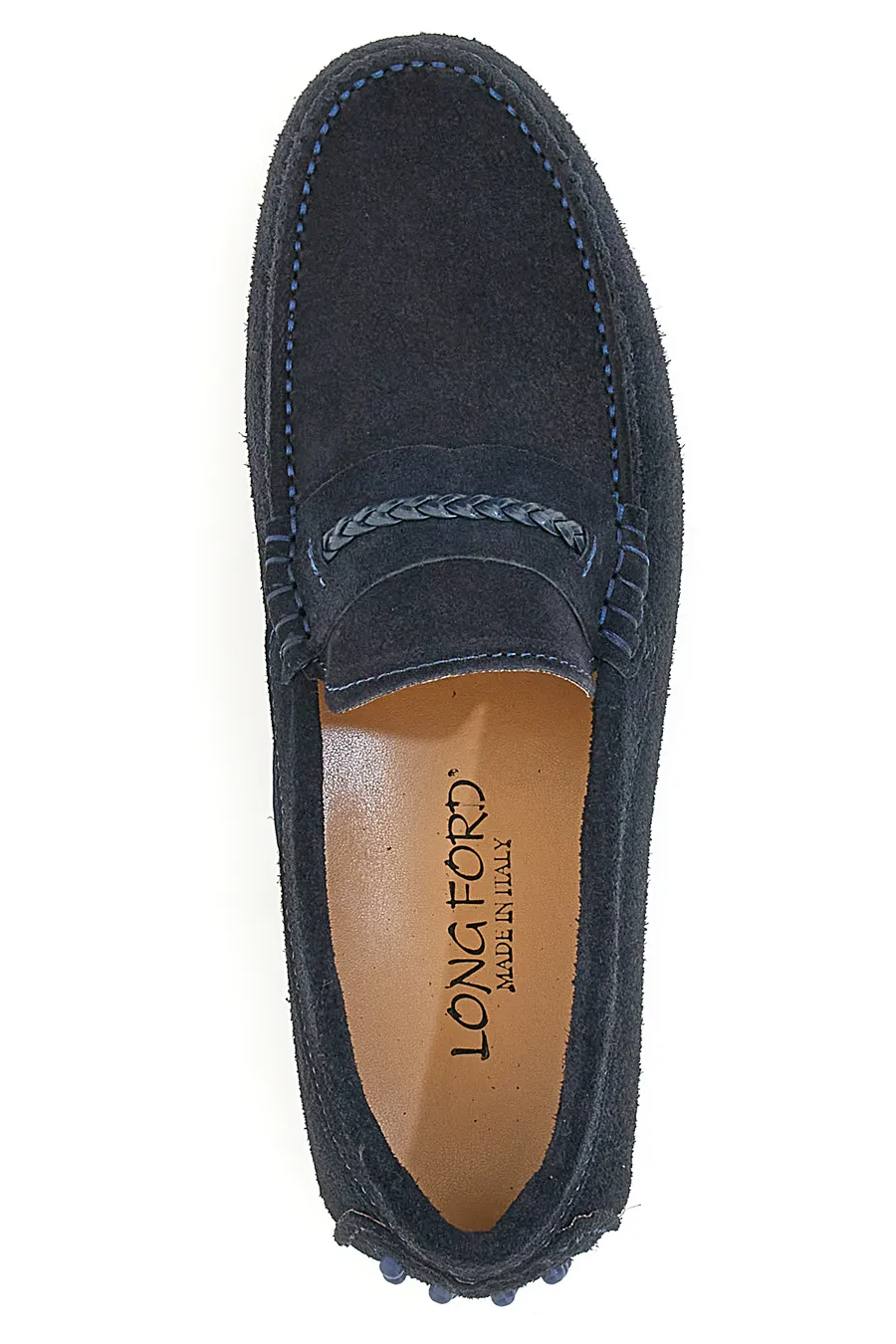 Mocassini in Vera Pelle Longford 205 Blu
