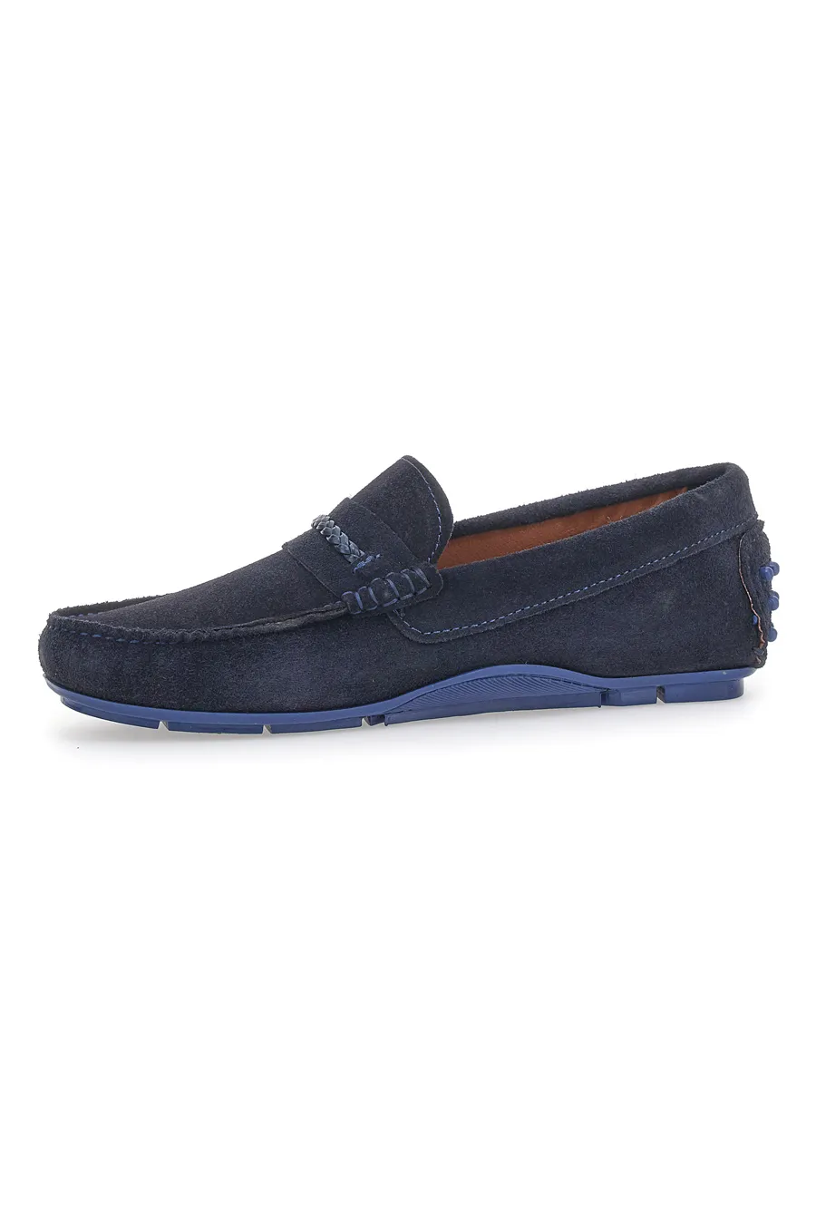 Mocassini in Vera Pelle Longford 205 Blu