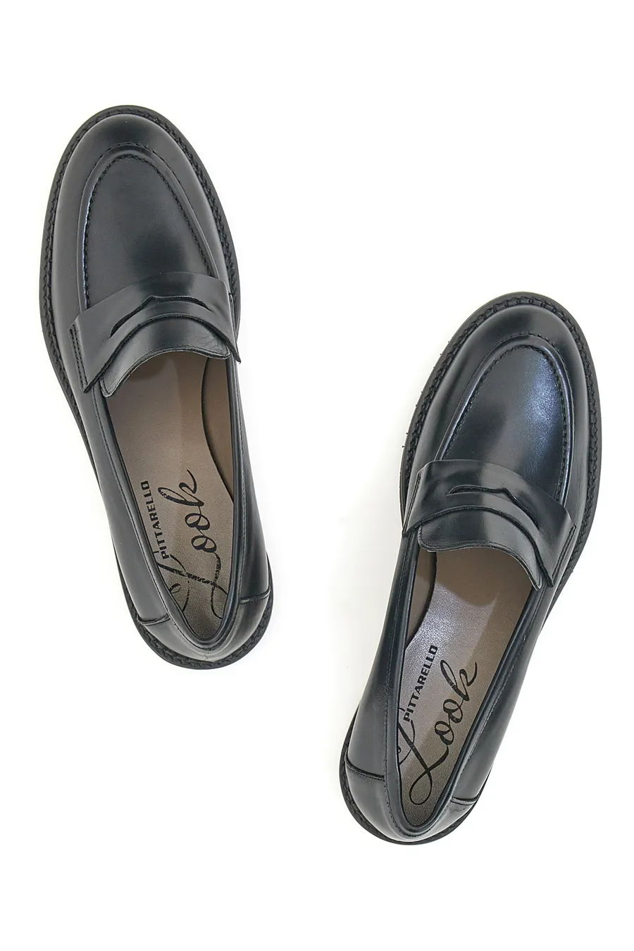 Mocassini Pittarello Look 3022 Neri Vera Pelle