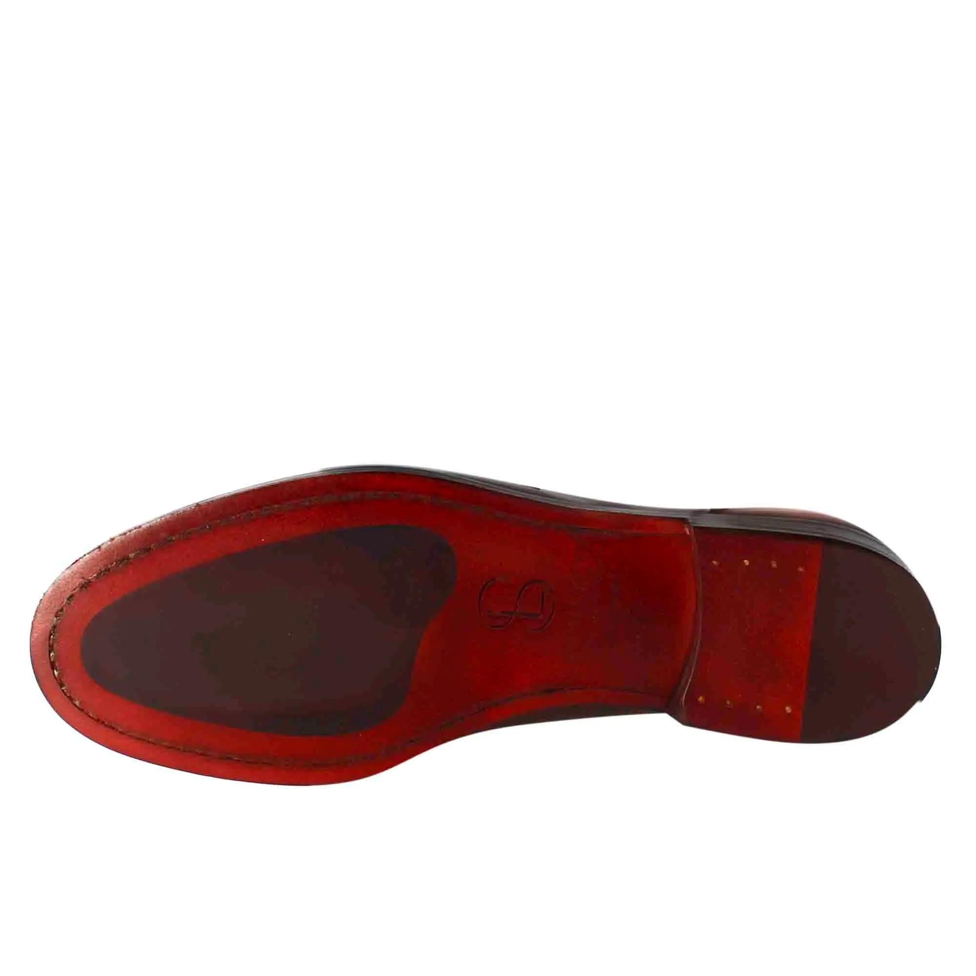 Mocassino da donna con bocca di leone in pelle marrone