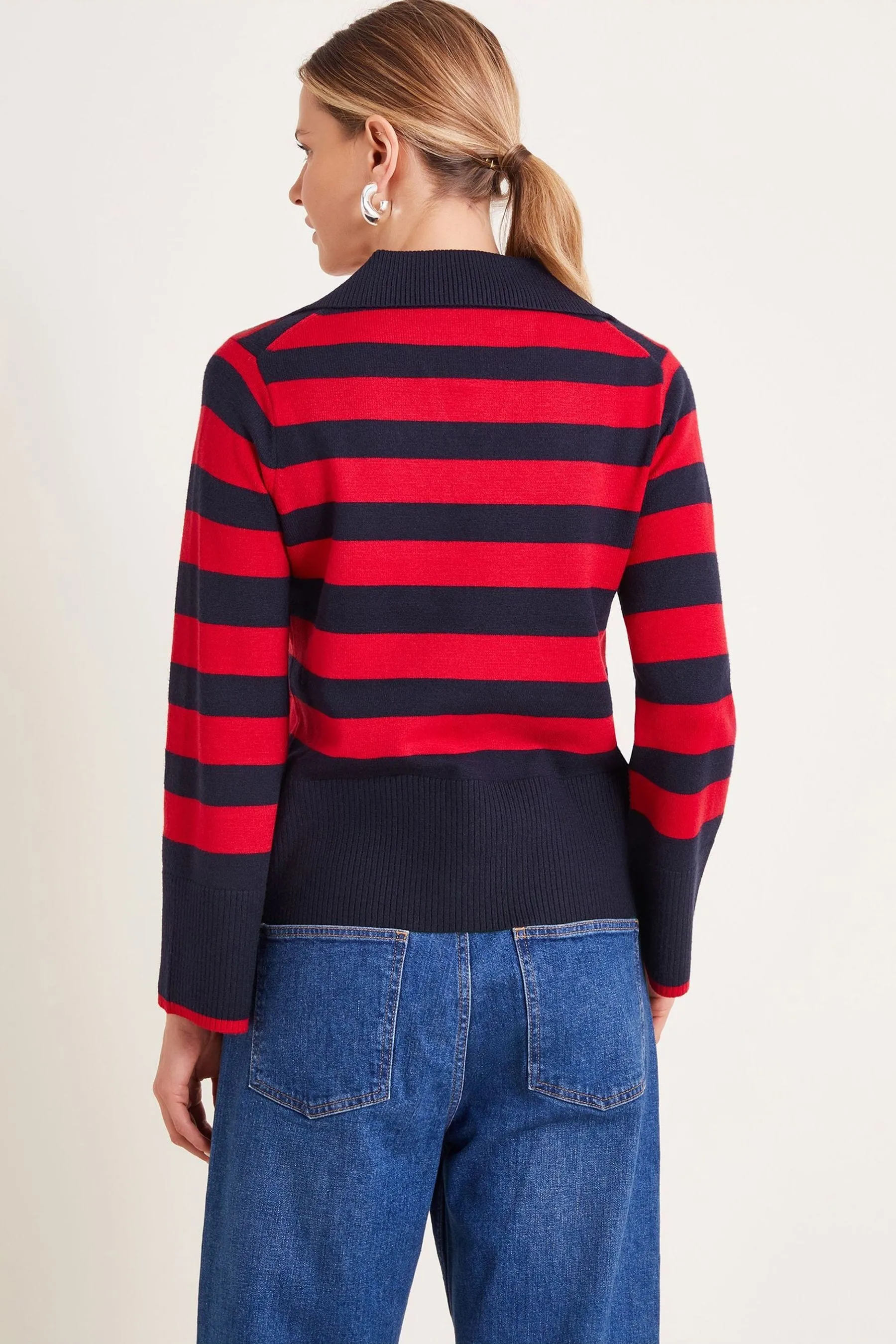 Monsoon Shay A righe Collared - Maglione    