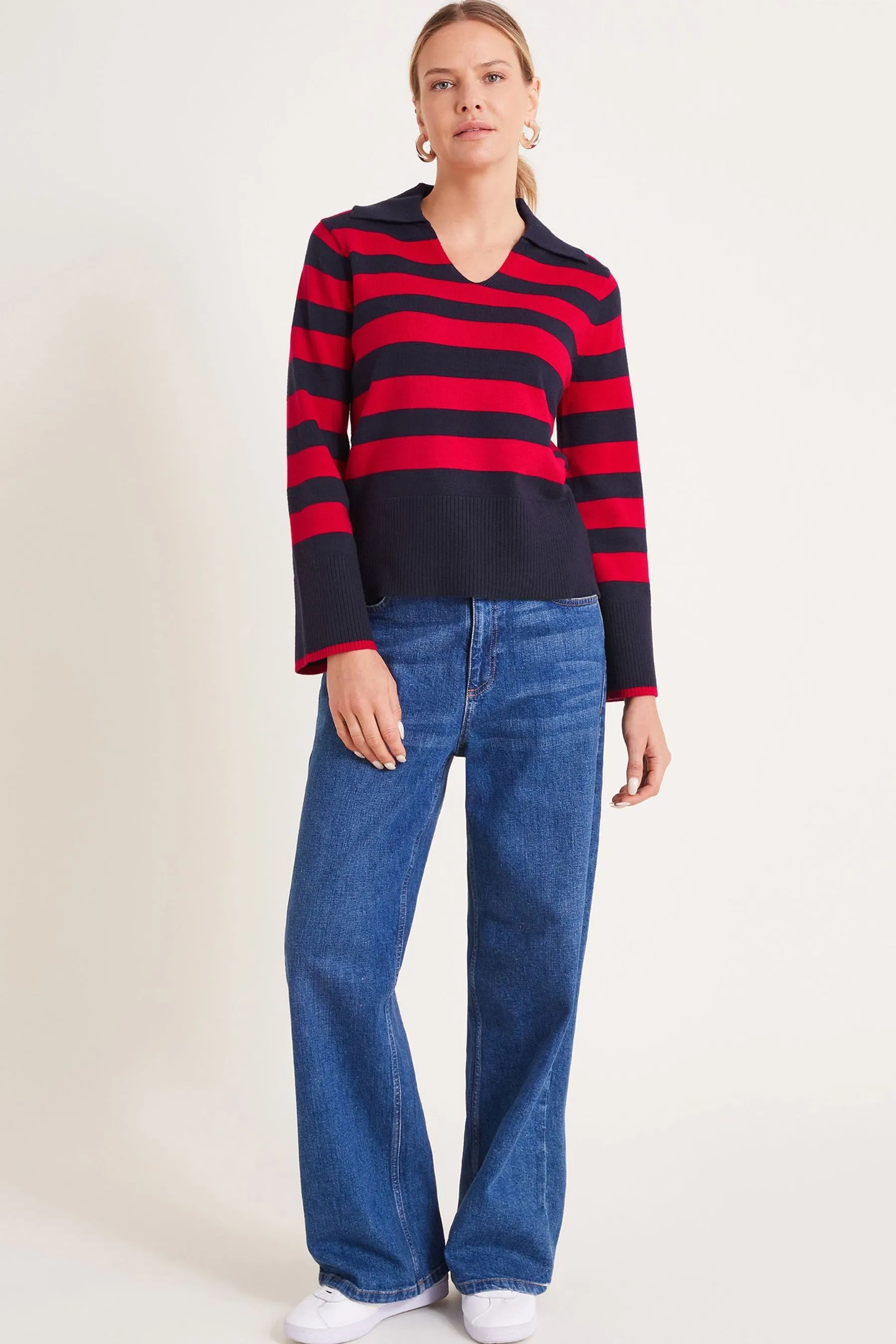 Monsoon Shay A righe Collared - Maglione    
