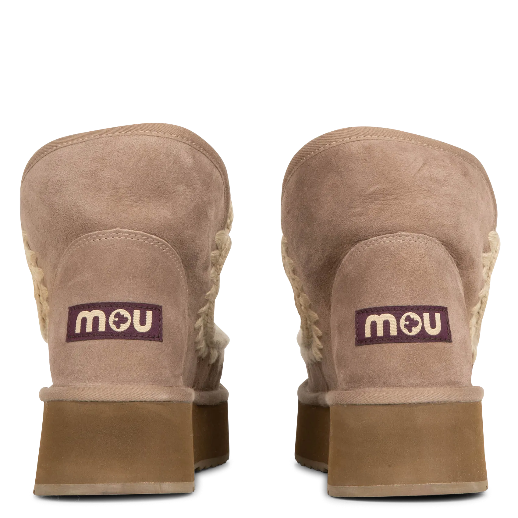  MOU   MINI ESKIMO BOOT - Stivali con plateau in pelle foderata | Grigio