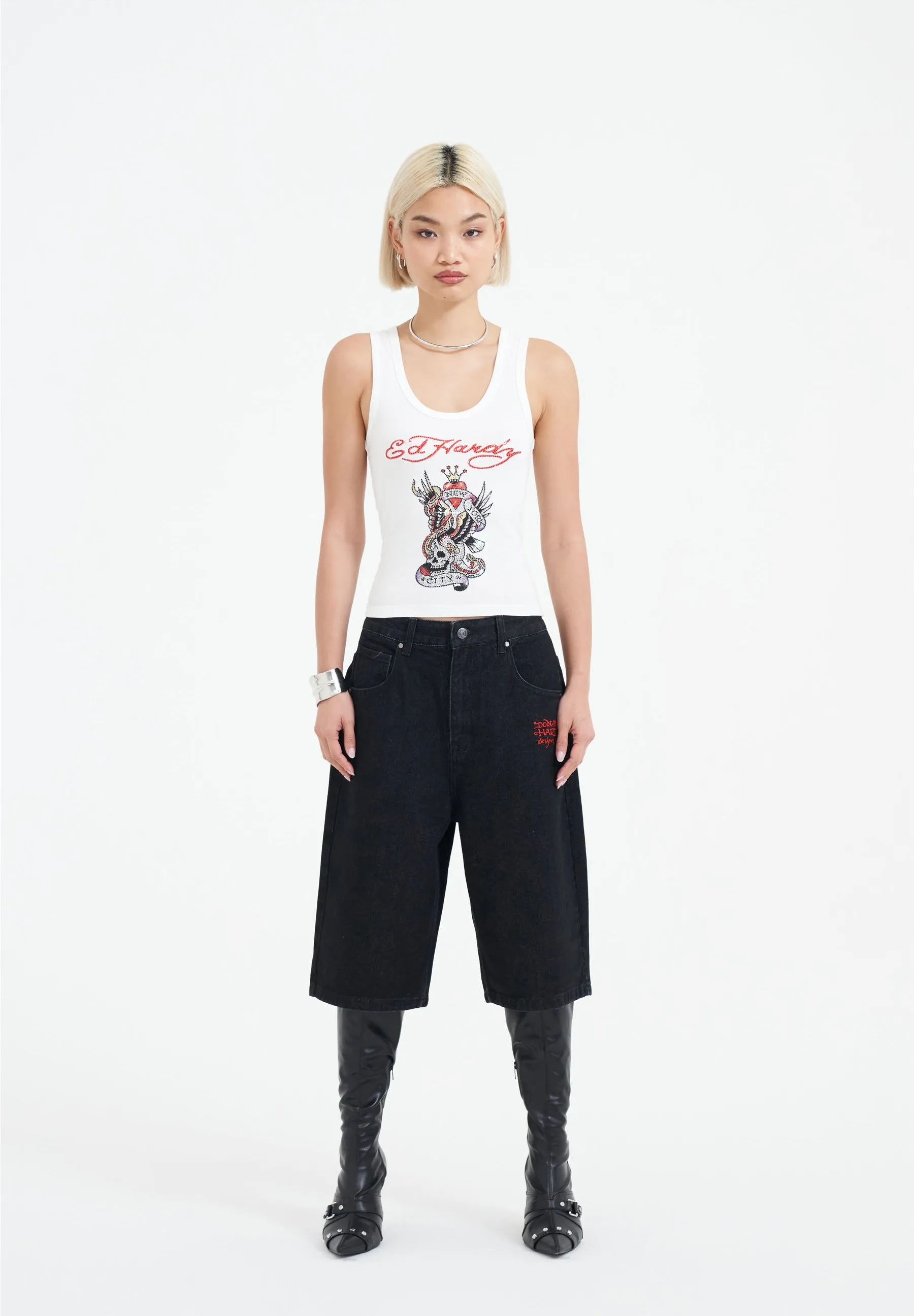 NEW YORK CITY DIAMANTE CROPPED  - Top