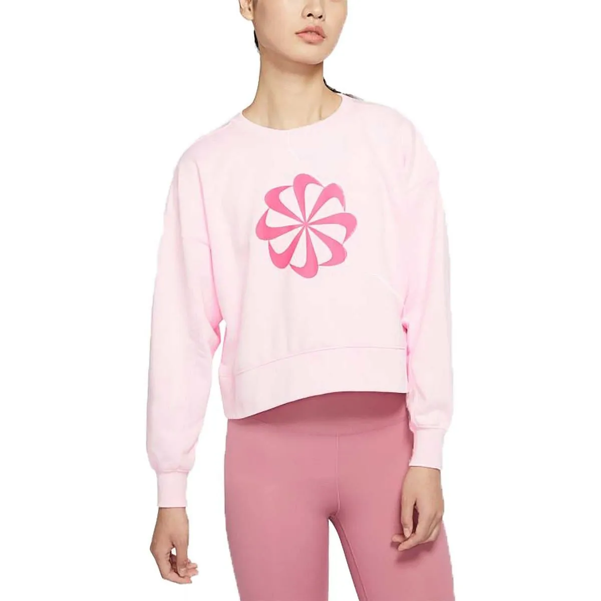     NIKE FELPA GIROCOLLO DRI-FIT ICON CLASH DONNA  