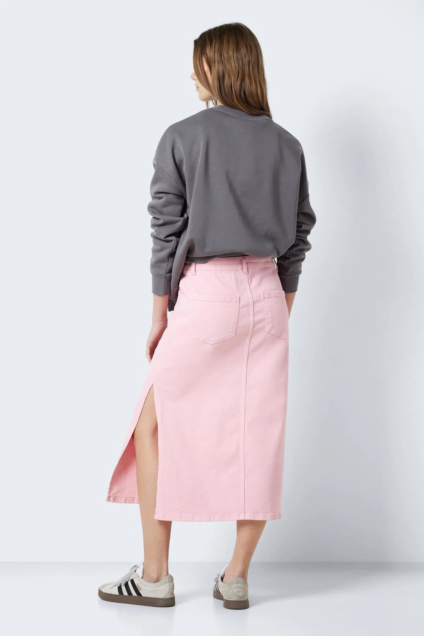 NOISY MAY - Gonna Denim midi con spacco laterale