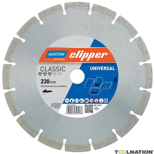 Norton Clipper 70184626807 Classic Universal Lama diamantata 125 x 22,23 mm