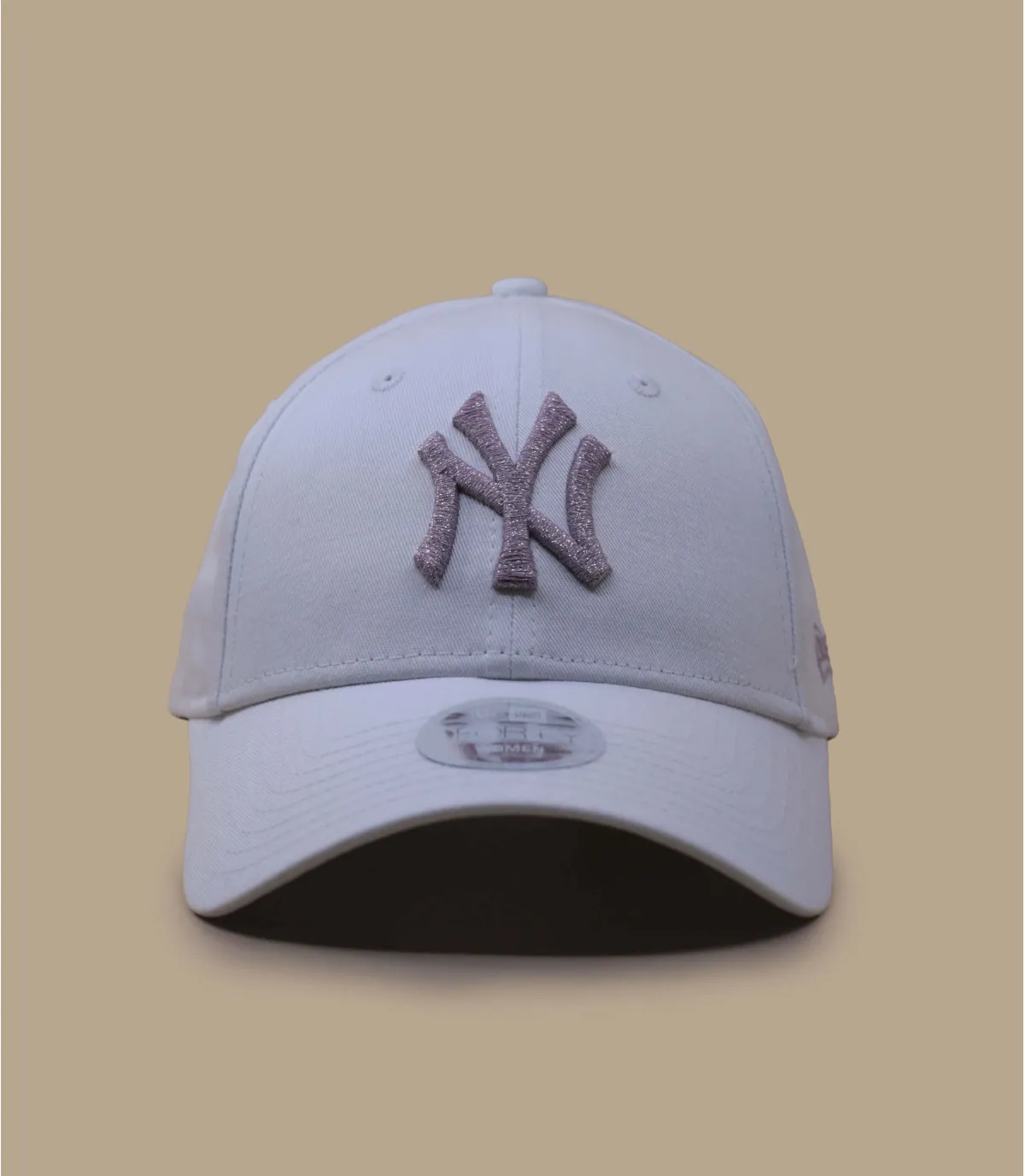 NY cappello da baseball da donna bianco rosaCappellini Wmn Metallic Logo 9Forty NY white     