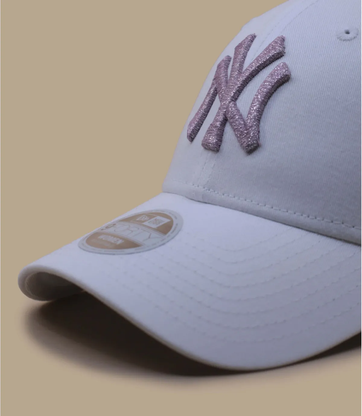 NY cappello da baseball da donna bianco rosaCappellini Wmn Metallic Logo 9Forty NY white     